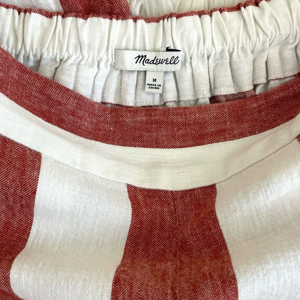 Madewell Huston Pull-On Crop Pants in Bold Stripe, EUC - Picture 6 of 12